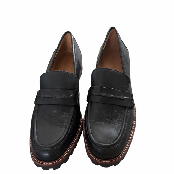 Madewell Women’s Black Leather Corinne Lugsole Loafer 9